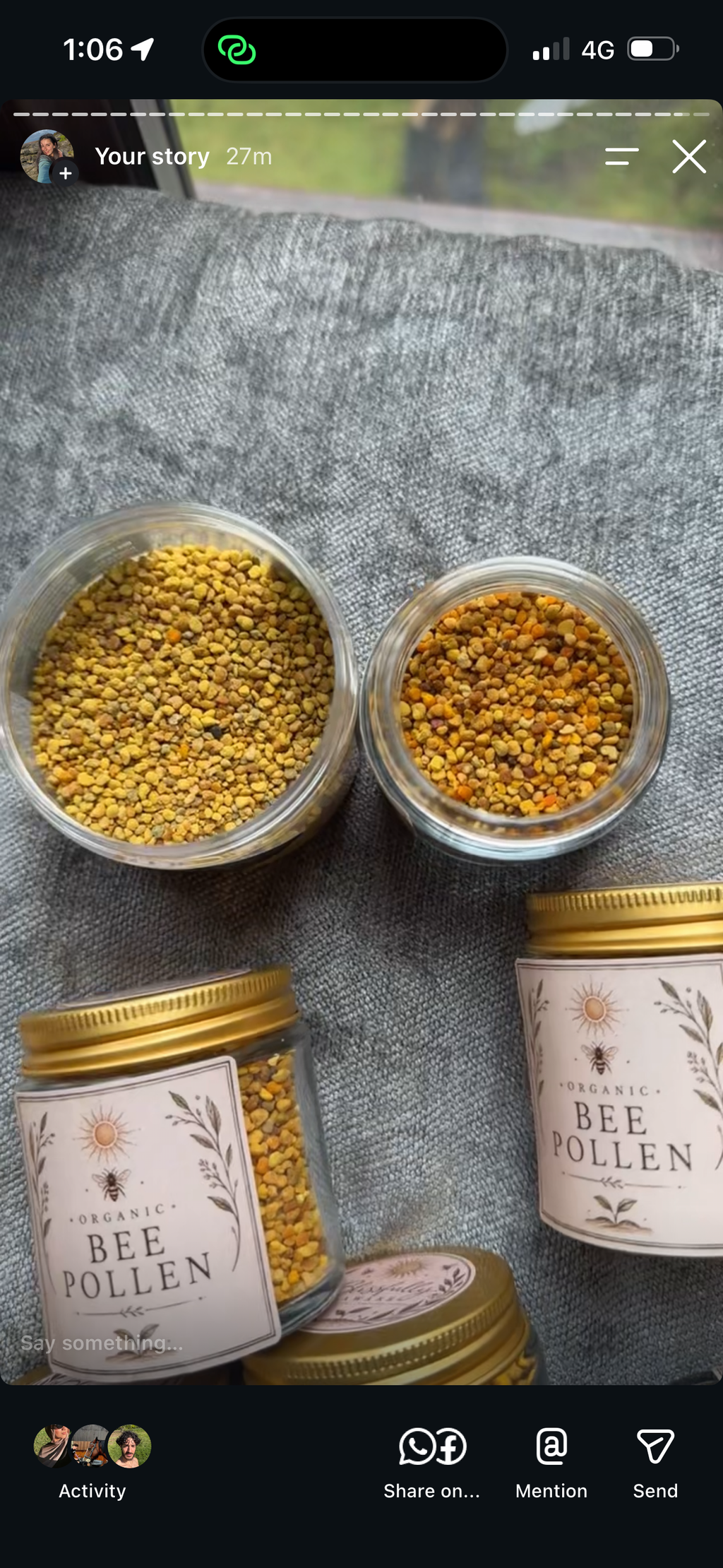Organic bee pollen